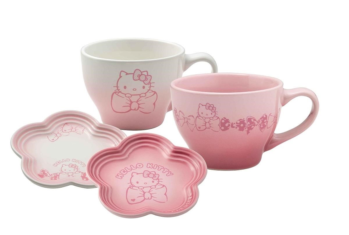 Hello Kitty 卡布奇諾杯2入附花型碟(櫻花粉+淡粉紅) 特價2380 Hello Kitty 卡布奇諾杯2入附花型碟(櫻花粉+淡粉紅) 特價2380